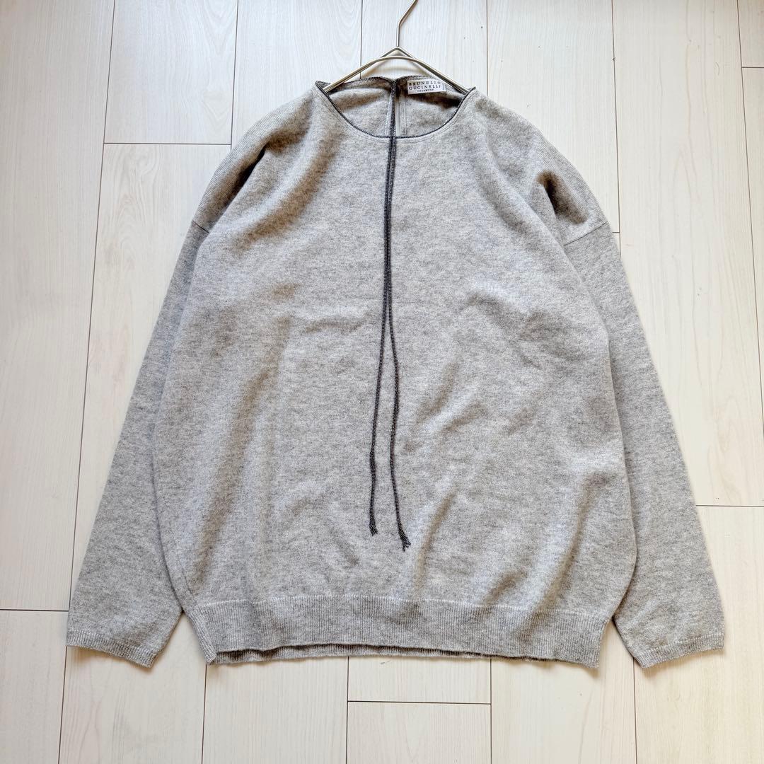 希少✨ブルネロクチネリ　カシミヤ100 モニーレ装飾 オーバーサイズ ニット BRUNELLO CUCINELLI（ブルネロクチネリ） BRUNELLO CUCINELLI