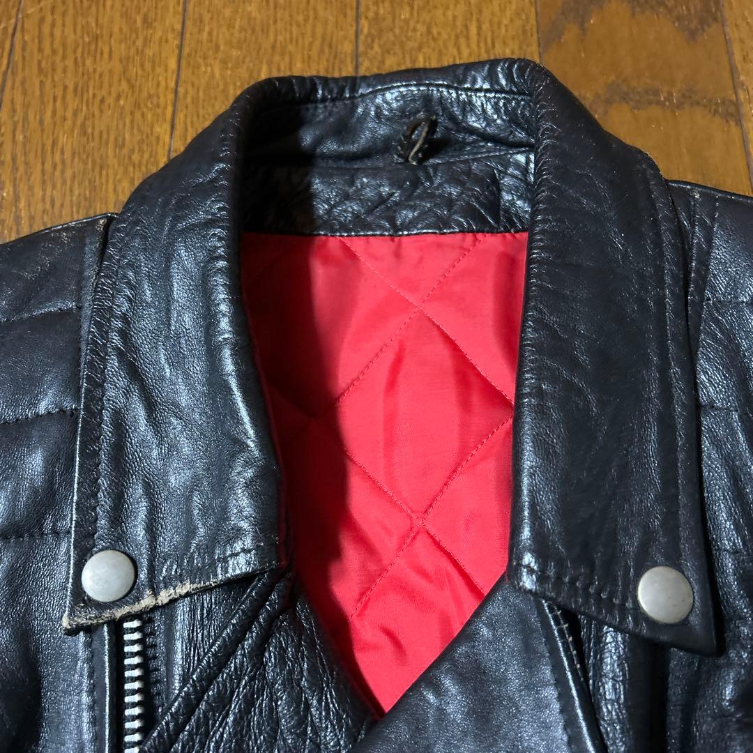 70s UK ヴィンテージ ダブルライダース ロンジャン 英国製666パンク