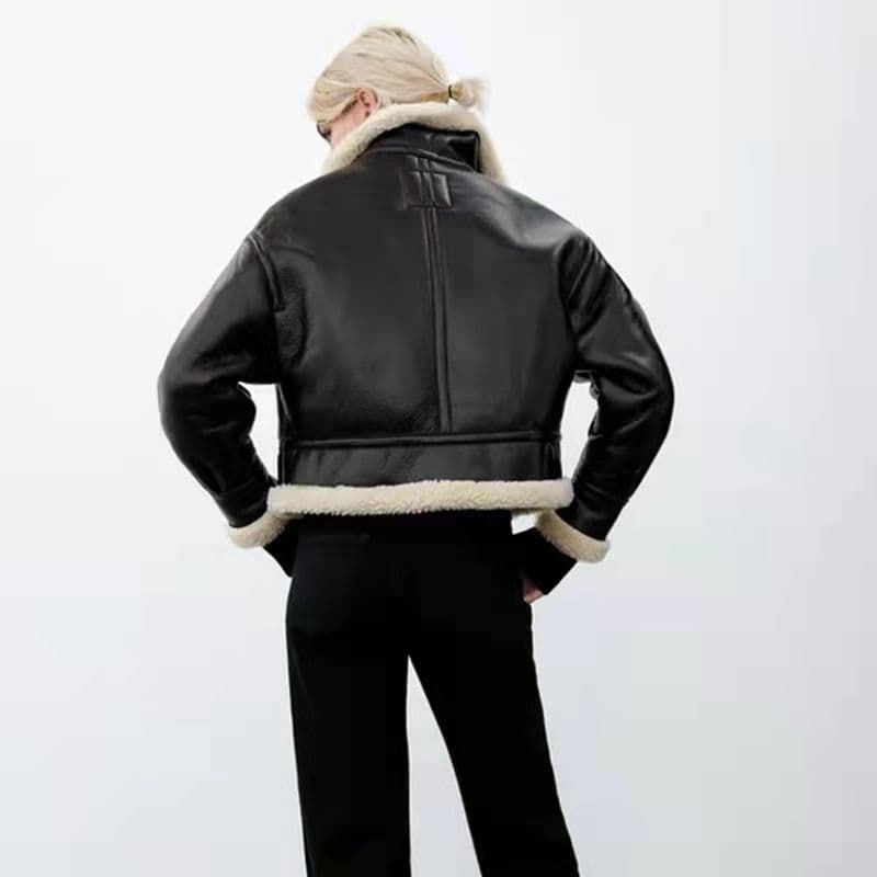 完売 ZARA ボア＆フェイクレザージャケット - メルカリ