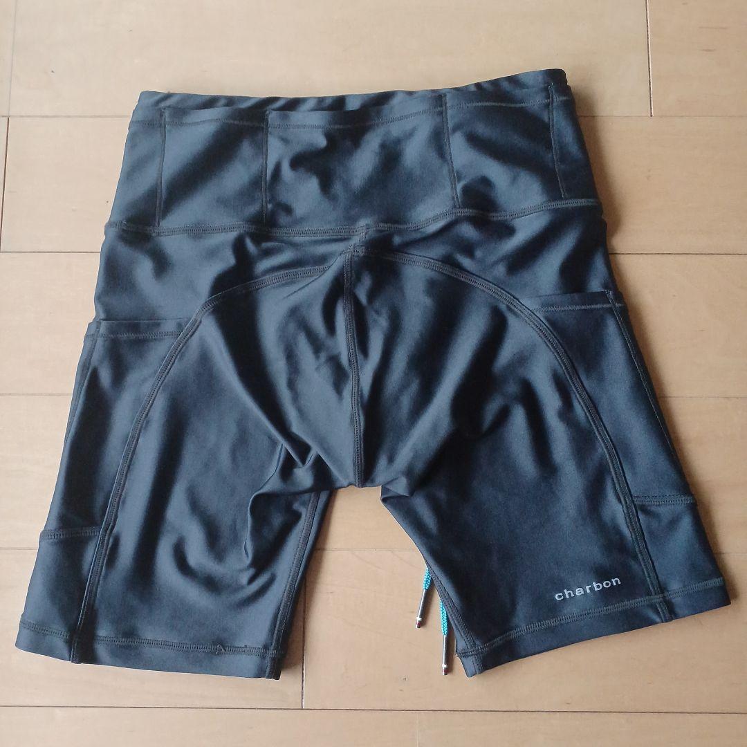 charbon シャルボン ダークグレーショートタイツ
