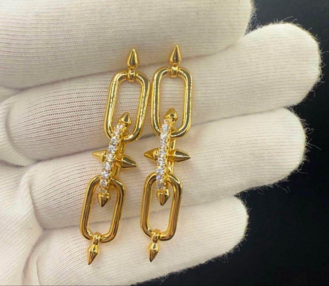 高品質 タイタンスパイクピアス✨登坂広臣 ØMI 着用モデル イエロー