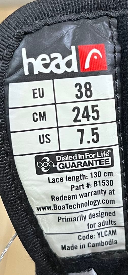 【即日発送】head スノボブーツ　Three BOA スリーボア　24.5cm