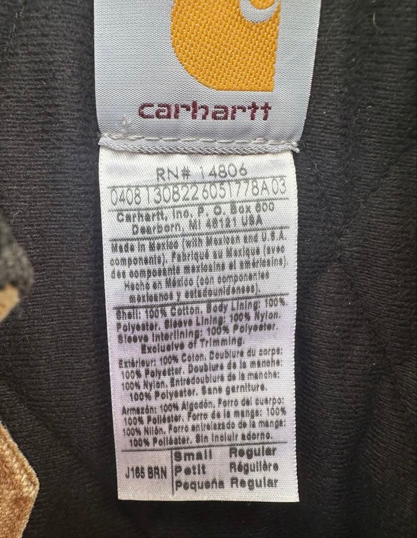 希少カーハート サンタフェジャケット J165 デトロイトジャケット BRN