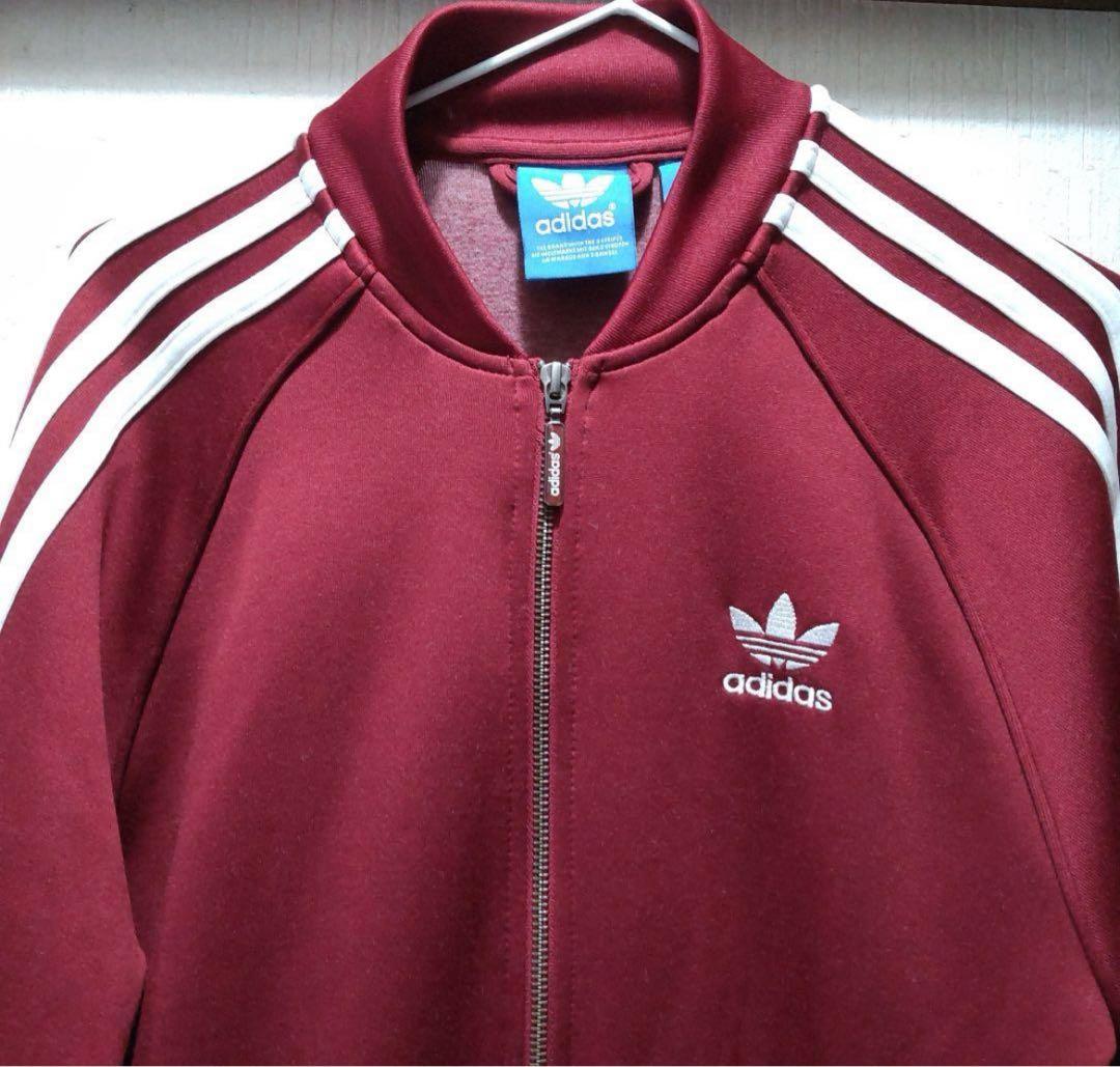 adidas バーガンディ ジャージ ジャケット M アディダス オリジナルス モヘヤ ファイヤーバード ルーズ トラック