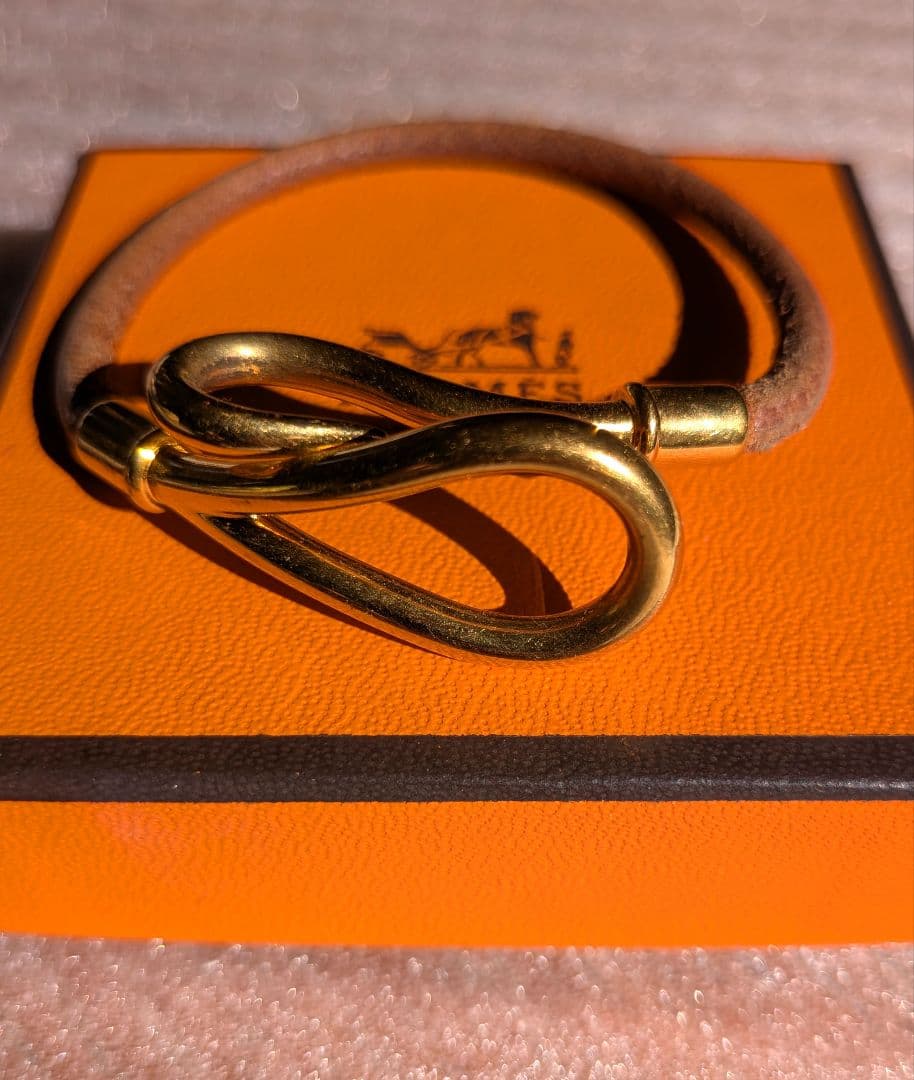 エルメス ジャンボ ブレス チョーカー ブラウン×ゴールド金具 18cm HERMES（エルメス） ブレスレット チョーカー ネックレス ジャンボ