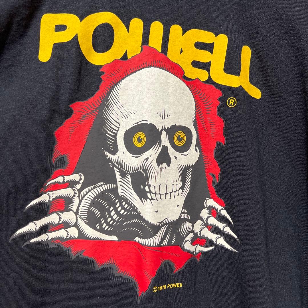 希少黒 POWELL Tシャツ 00s パウエルペラルタ のぞき 覗き xl 黒