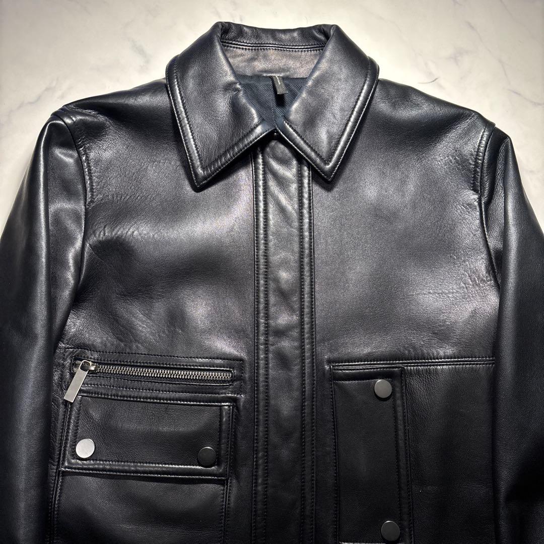 HELMUT LANG A-2 cropped leather jacket - メルカリ