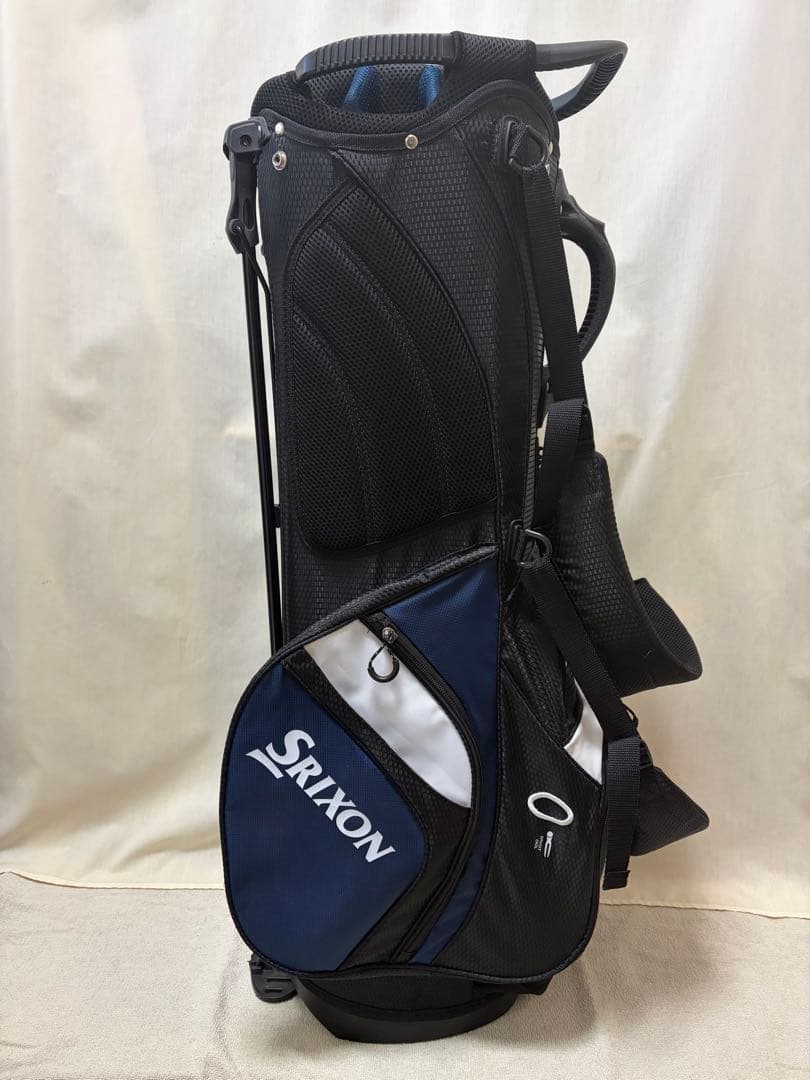 スリクソン スタンド式 軽量キャディバッグ【ブラック/ネイビー】美品