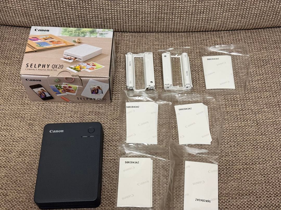 CANON QX20 チェキプリンター ラベル56枚付き スマホ専用高画質ミニフォトプリンター SELPHY QX20 ホワイト