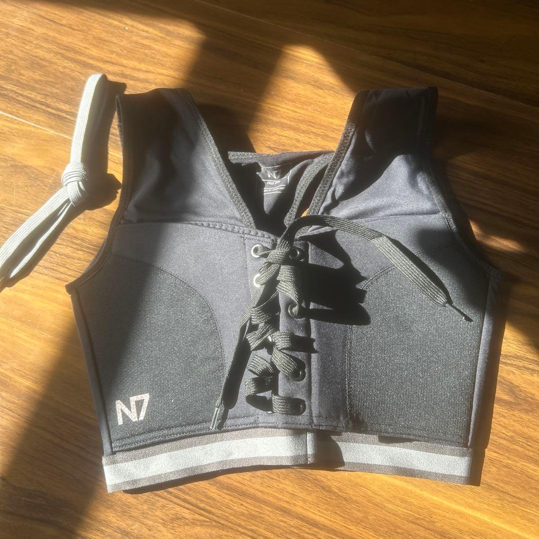 【N7 スポブラ】 n7 ひなちゃんねる　スポブラ　ブラック ひなちゃんねる N7 スポーツブラ ブラック - メルカリ