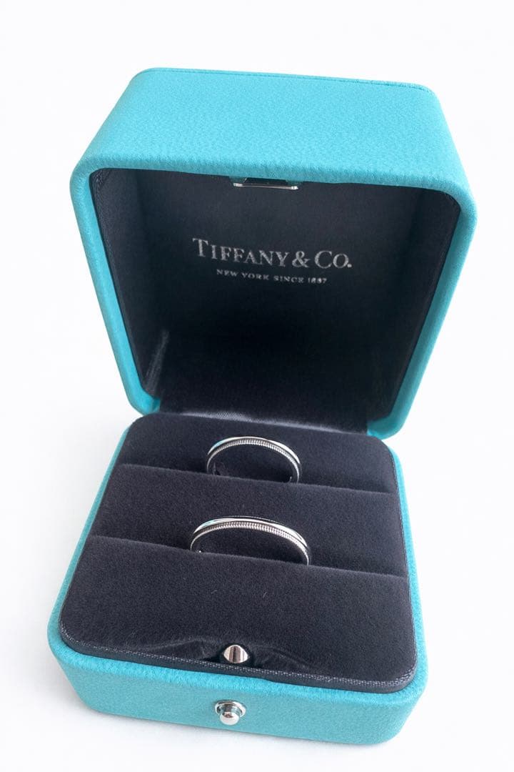 【私的刻印あり】【未使用】ティファニー　ミルグレイン（2mm）6号、15号 TIFFANY&Co.（ティファニー） リング 指輪 ミルグレイン バンドリング