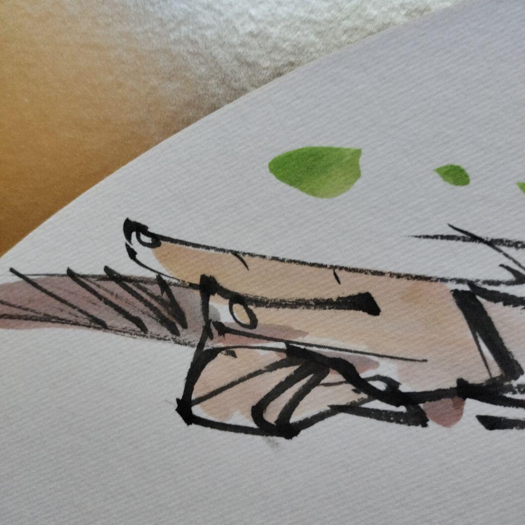 貴重品・珍しいお品」矢口高雄直筆水彩画 サイン落款あり 釣りキチ三平