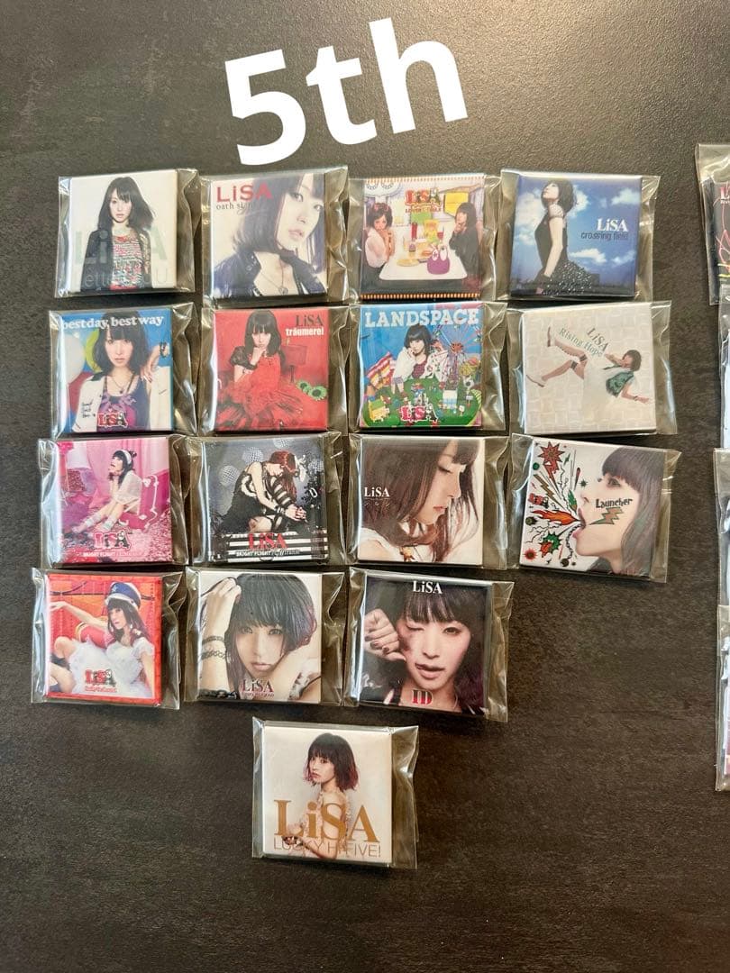 【激レア】LiSAジャケット缶バッジ　フルコンプ　5th 10th