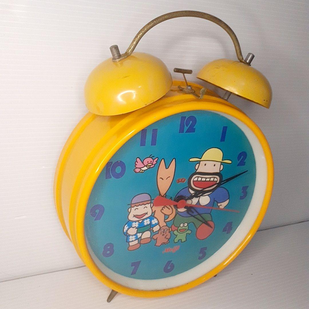カールおじさん　キャラクターアラーム時計 イエロー　レトロ