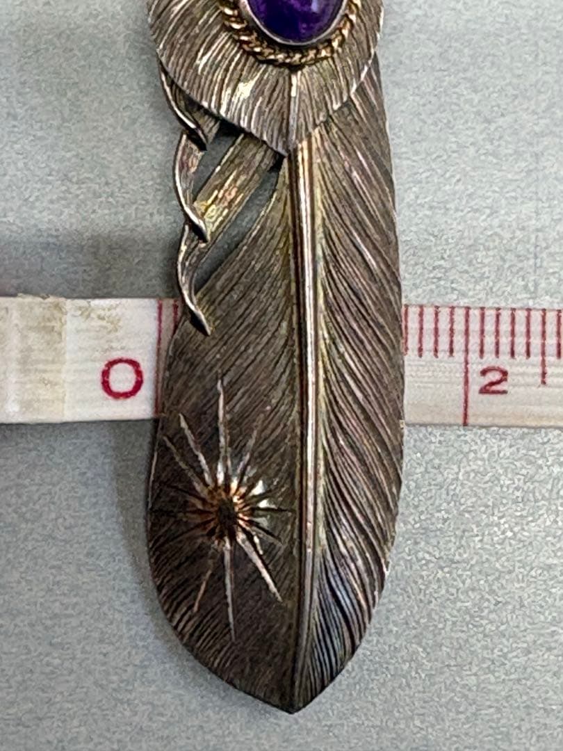 STUDIO MATILDA 上銀アメジスト付きフェザー　“Hydragen”