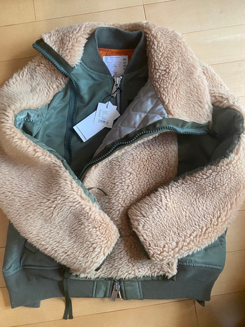 sacai Faux Shearling アウター 2 ブルゾン コート - メルカリ