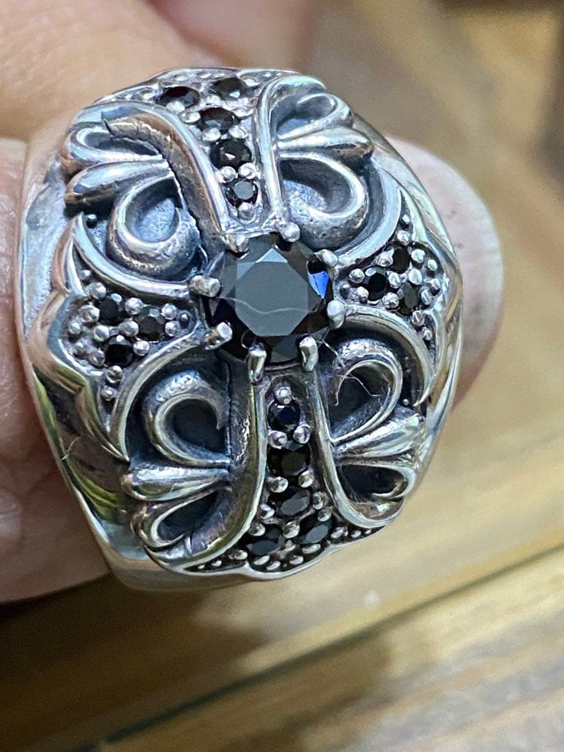 クロムハーツ KEEPER RING リング 22号シルバー925 オニキス - メルカリ