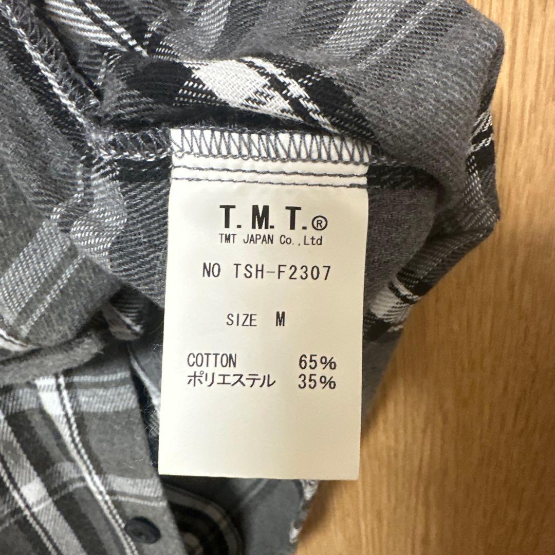 TMT グレー チェック柄 長袖シャツ - メルカリ