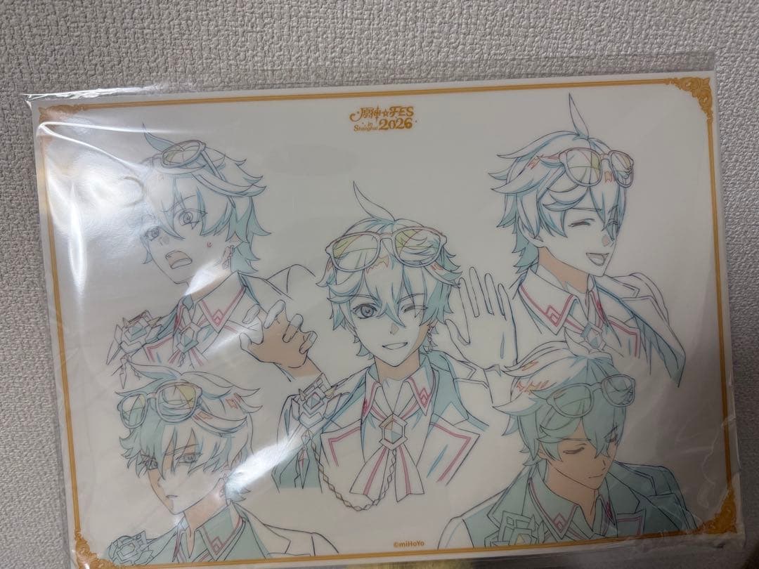 原神fes vipチケット 特典PVCデスクマット 原画ポストカード タルタリア