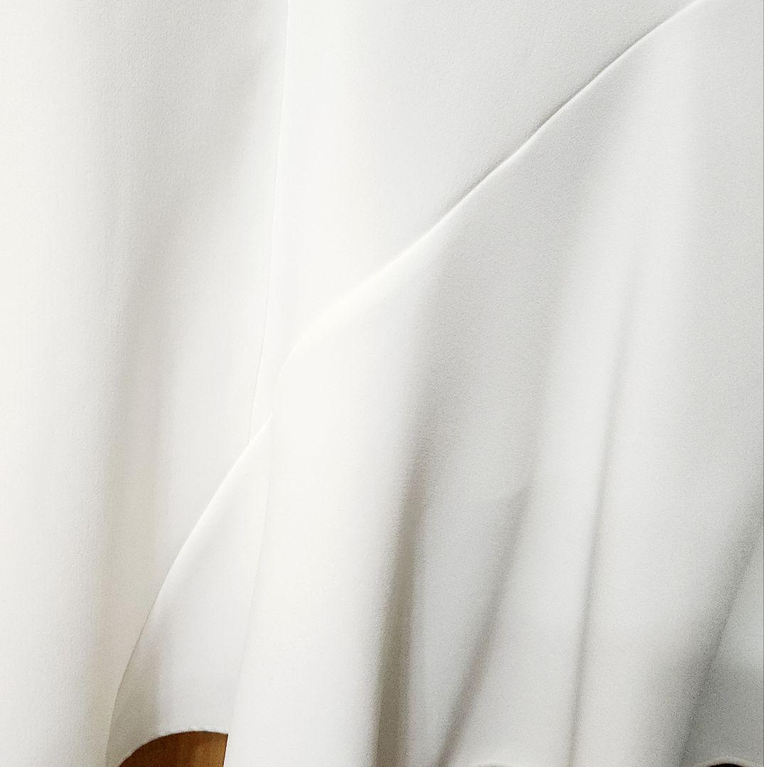 新品未着用】P.A.R.O.S.H. イタリア製 白 ミディ丈 フレアドレス