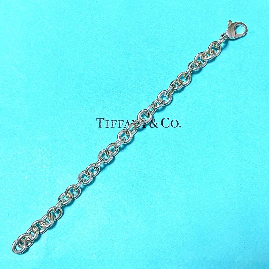 【極美品】18.7cm ティファニー ラウンドリンク ブレスレット SV925