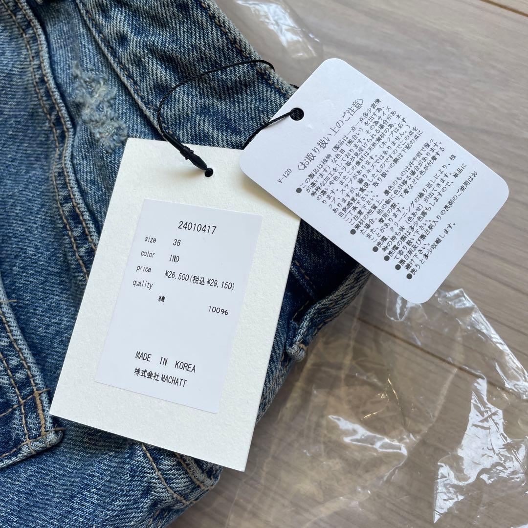 新品未使用 machatt マチャット カーブデニム 36 - メルカリ