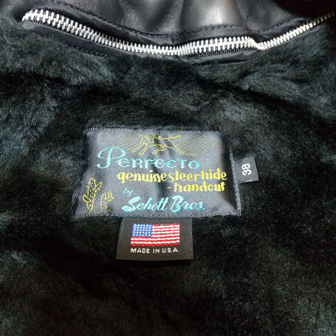 Schott 671H シングルライダース38インチ 新品同様 購入時のタグ付