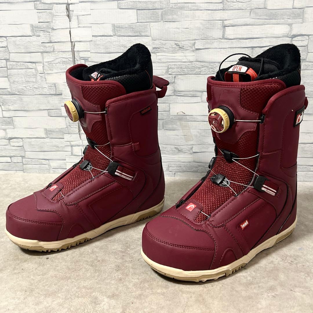 美品 ヘッド スノーボードブーツ TRUE BOA 26.0cm ワインレッド