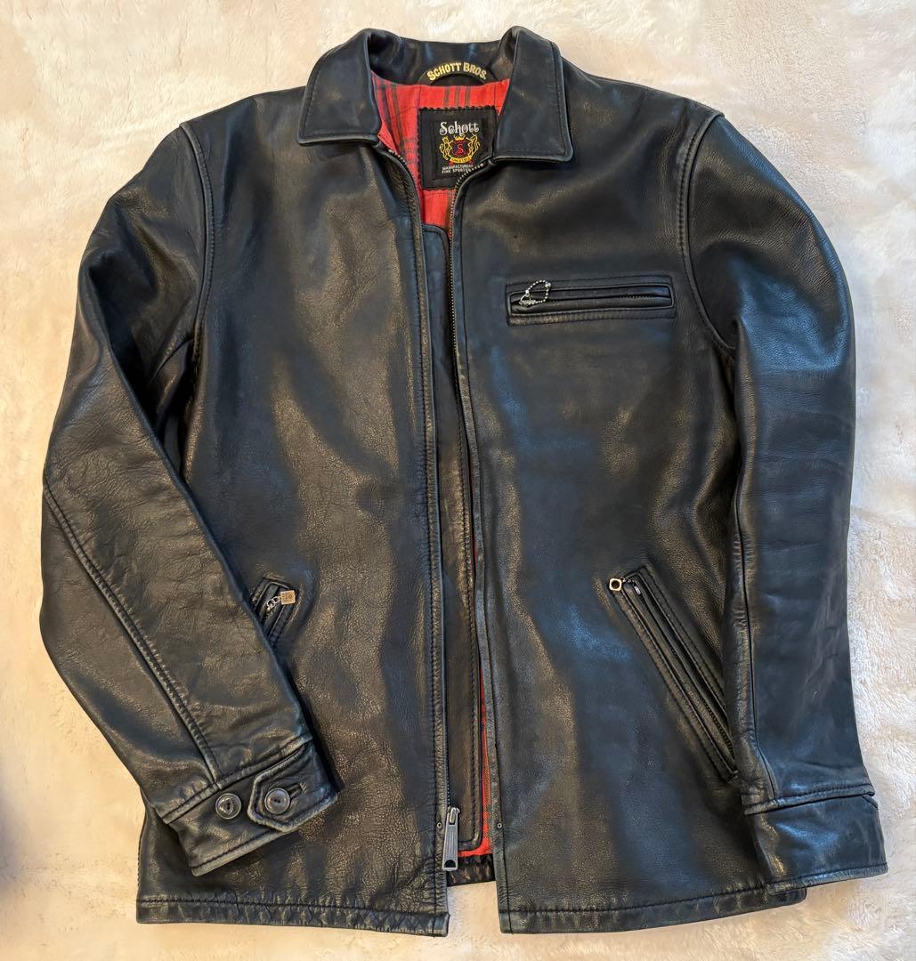 Schott トラッカージャケット（L黒3101022） LEATHER TRACKER JACKET/レザートラッカージャケット | Schott