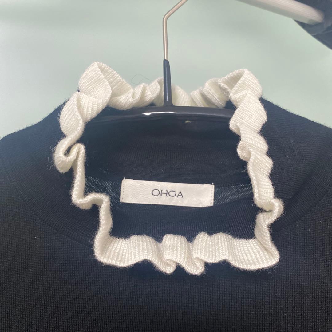 さー様専用 新作！OHGA BICOLOR FRILL KNIT - メルカリ