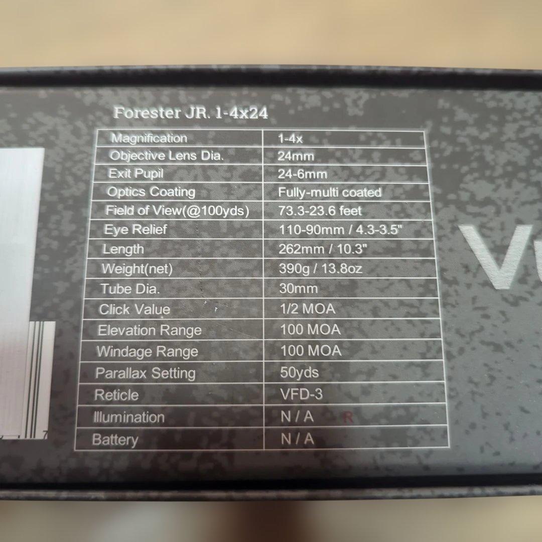 トイガン VECTOR OPTICS SCOC-23 FORESTER JR 1-4X24