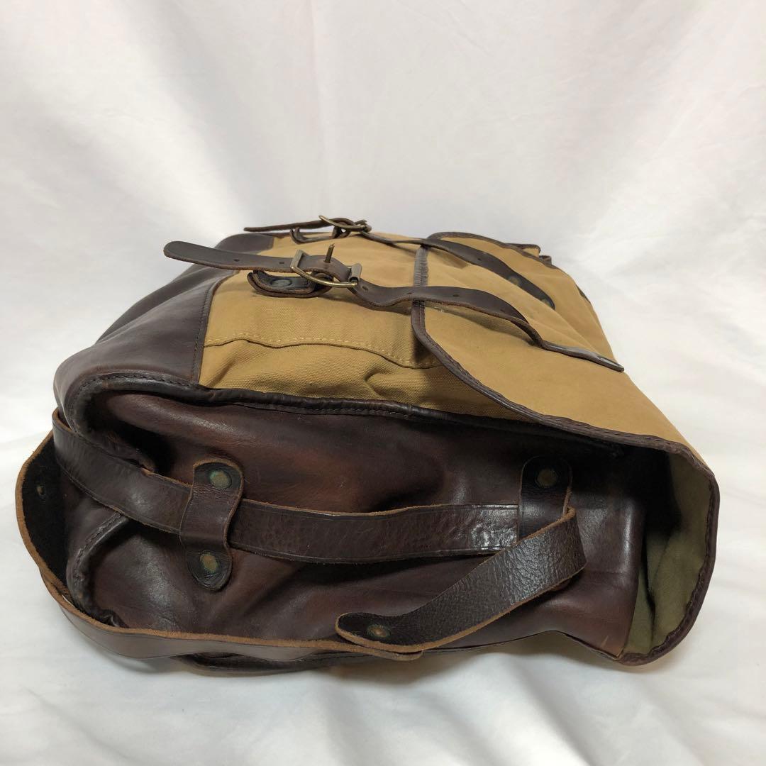 DOUBLE RL RRL メッセンジャーバッグ ダメージ加工 レザー