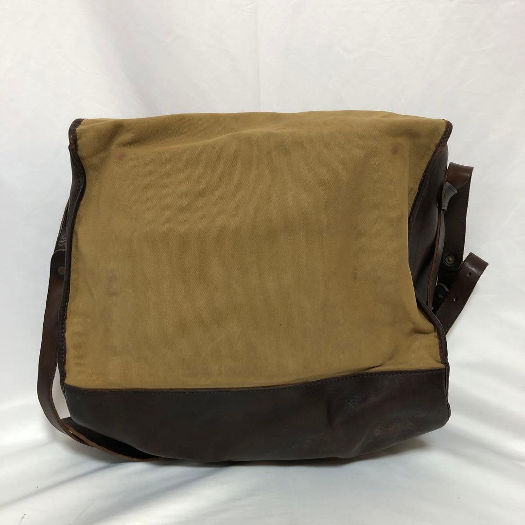 DOUBLE RL RRL メッセンジャーバッグ ダメージ加工 レザー