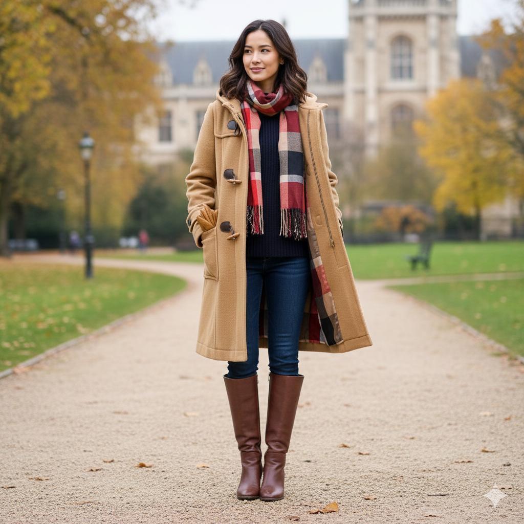 ブルーレーベルクレストブリッジ ダッフルコート38フード付きメガ