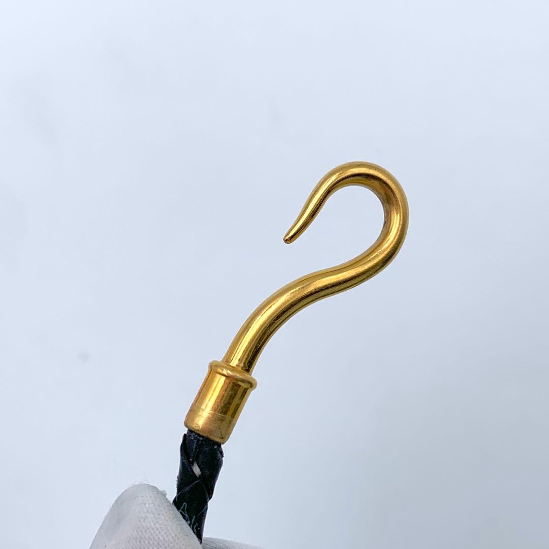 エルメス ジャンボ チョーカー 編み込み2連 ブレス ゴールド 黒 レザー