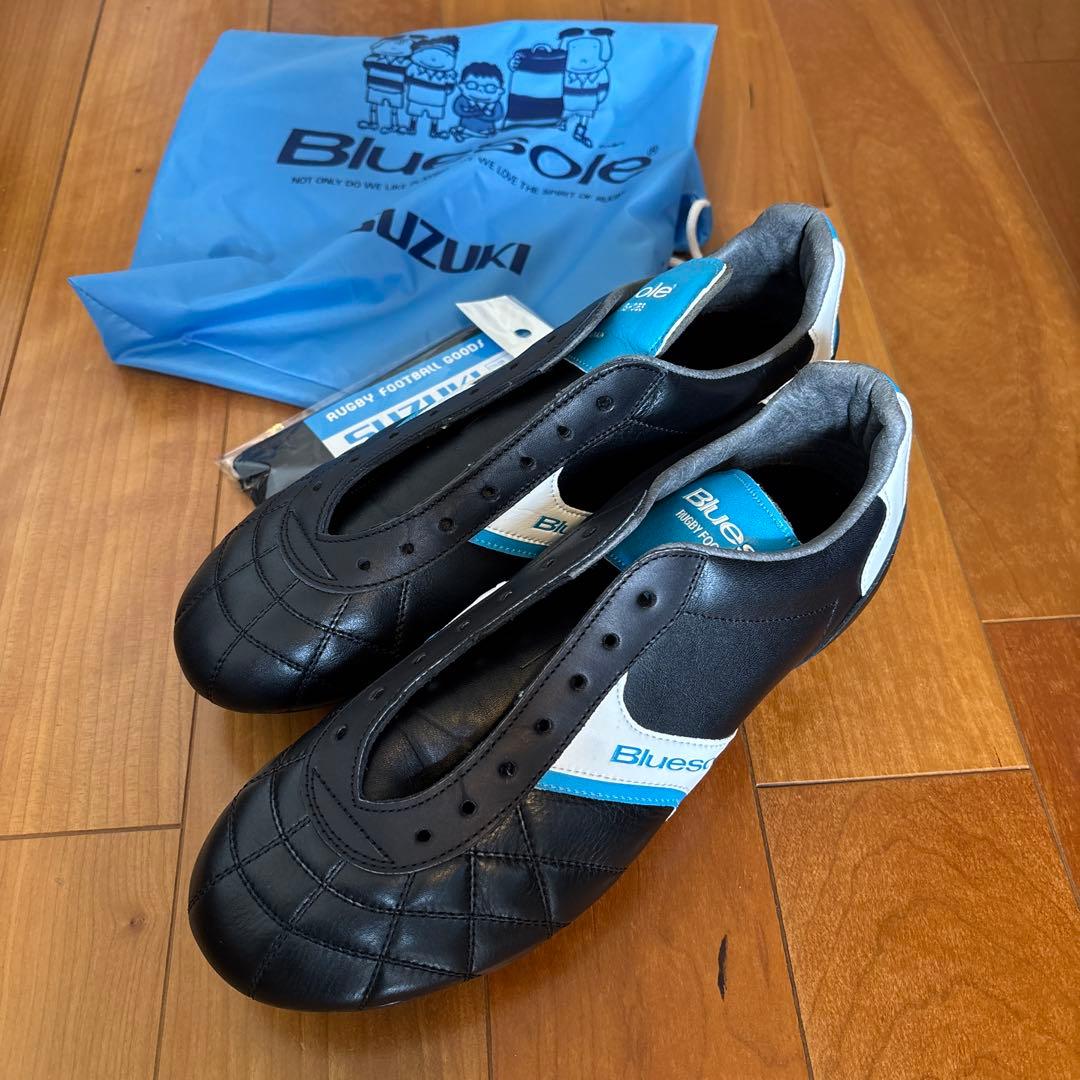 ラグビー　Bluesole スパイクシューズ ブラック シューズ袋・スパナ付き】SUZUKI RUGBY スズキ ラグビー TW-7300BGL