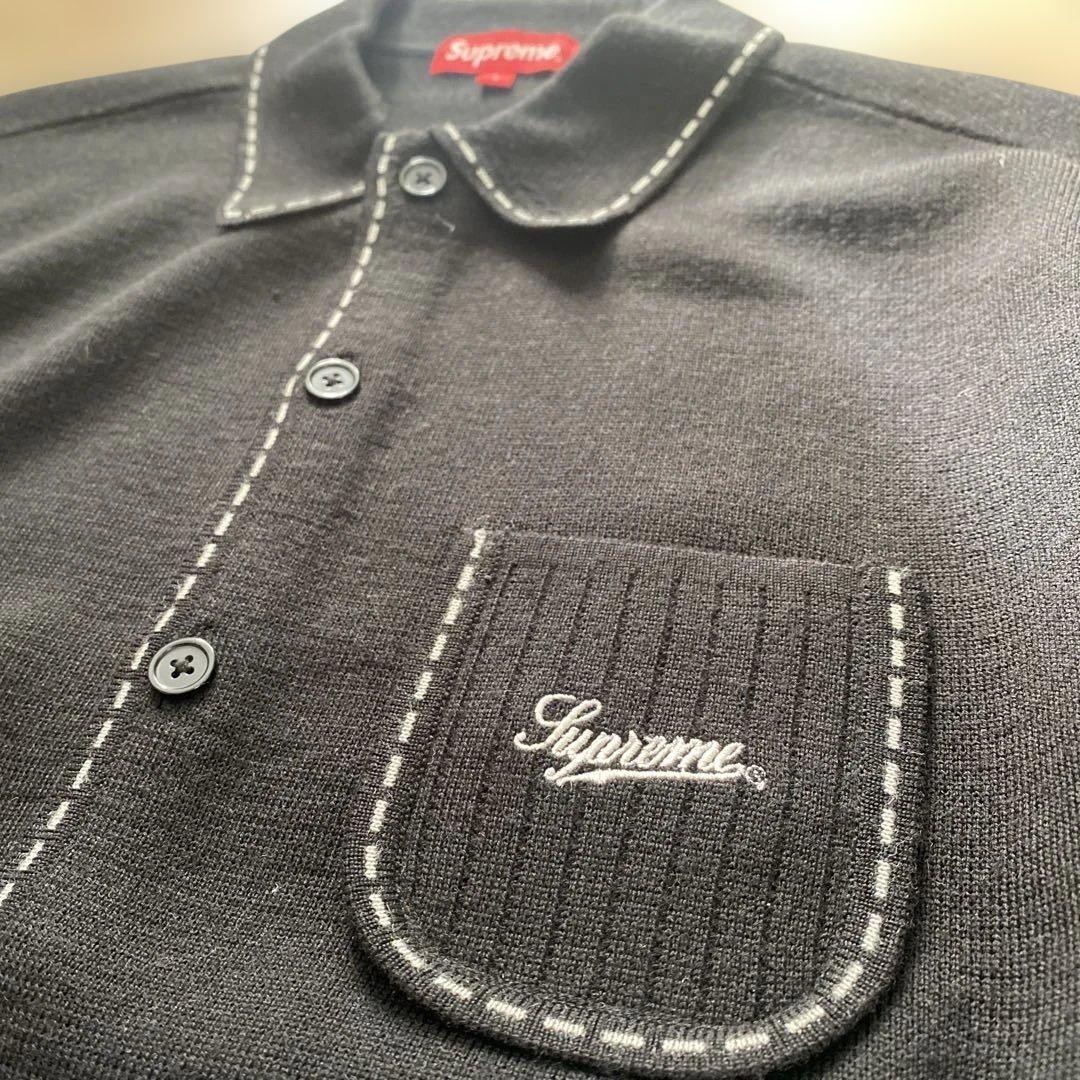 SUPREME「Contrast Stitch Button Up」ブラックL - メルカリ