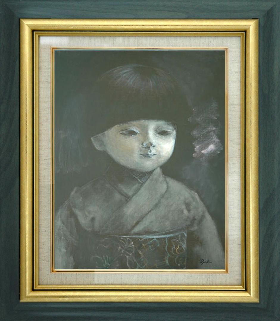 伊万里と絞椿4号F洋画家小林政嗣