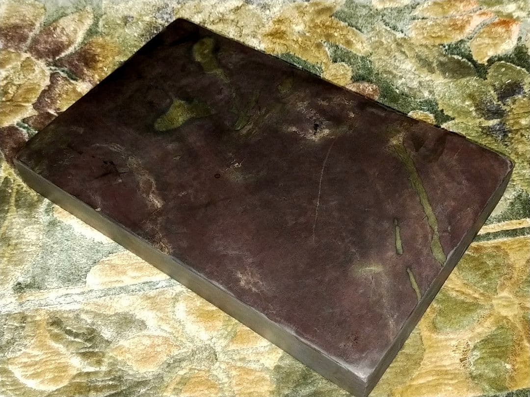 ♥中国　端渓硯　3.3ｋｇ　ケース付き　硯　端渓　骨董品