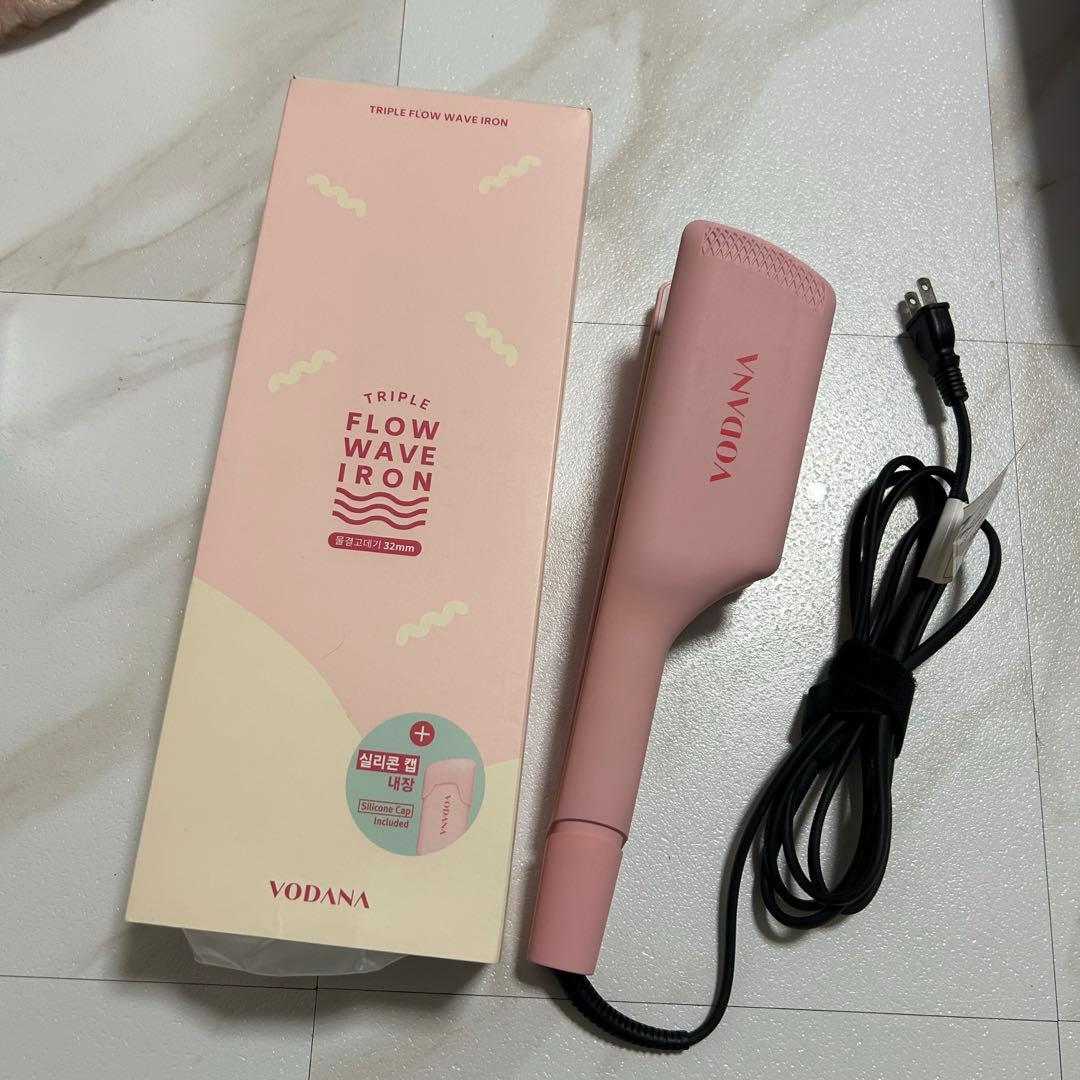 VODANA トリプルフローヘアアイロン 32mm ピンクバニラ トリプルフローウェーブアイロン 32mm VODANA ボダナ ピンクバニラ