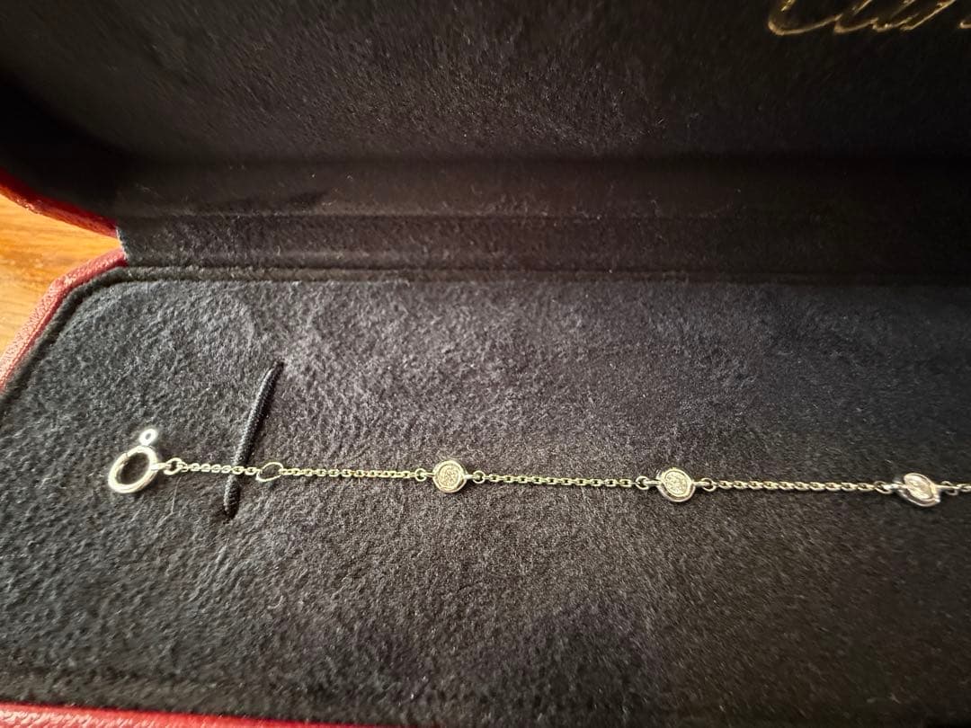 ステーションブレスレット　k18wg 0.27ct