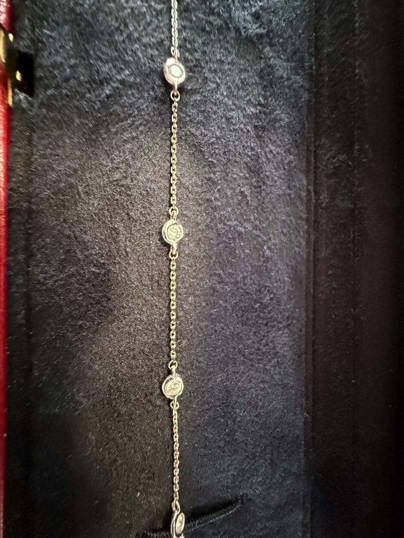 ステーションブレスレット　k18wg 0.27ct