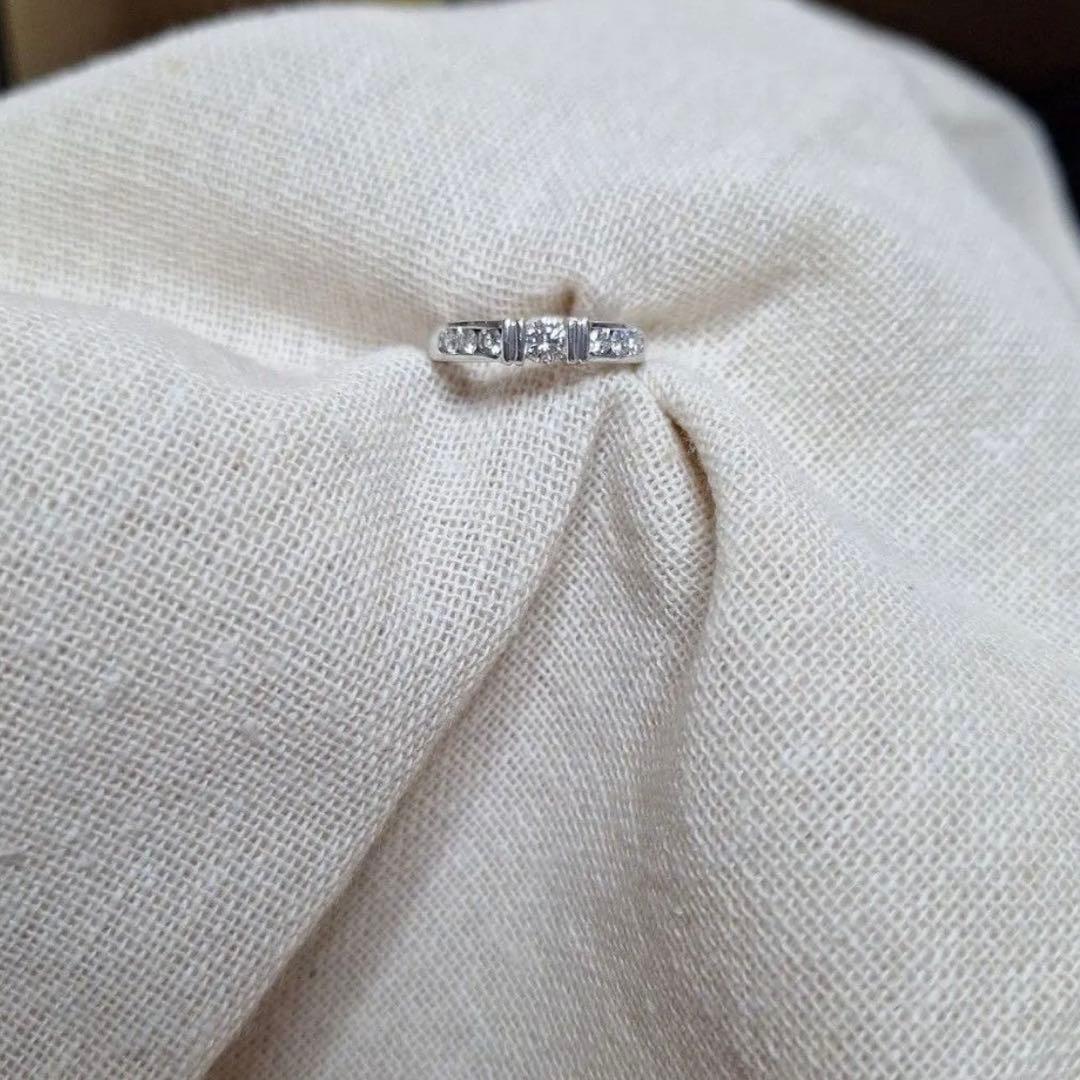 PT900 ダイヤ 0.5ct ハーフエタニティ リング