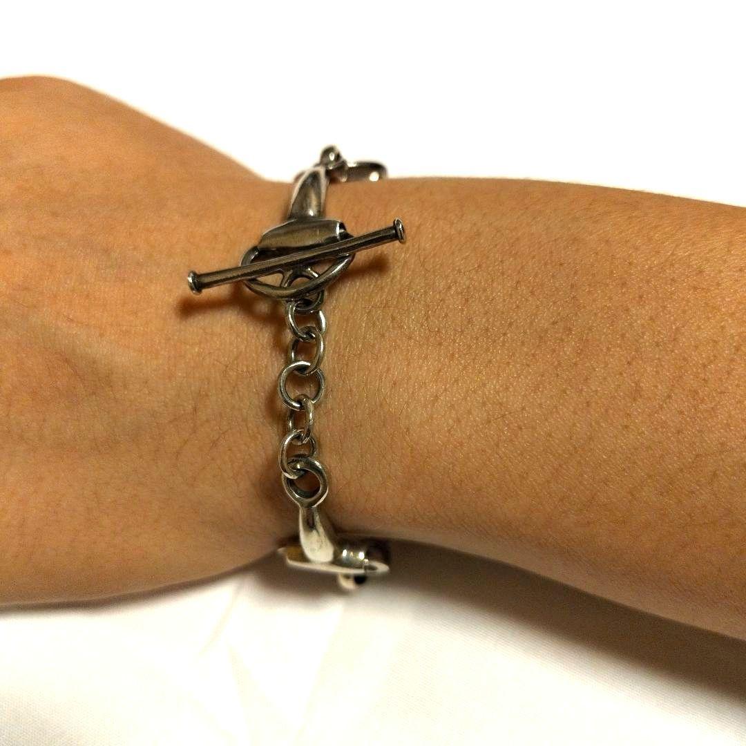 90sヴィンテージシルバーホースビットブレスレットの通販