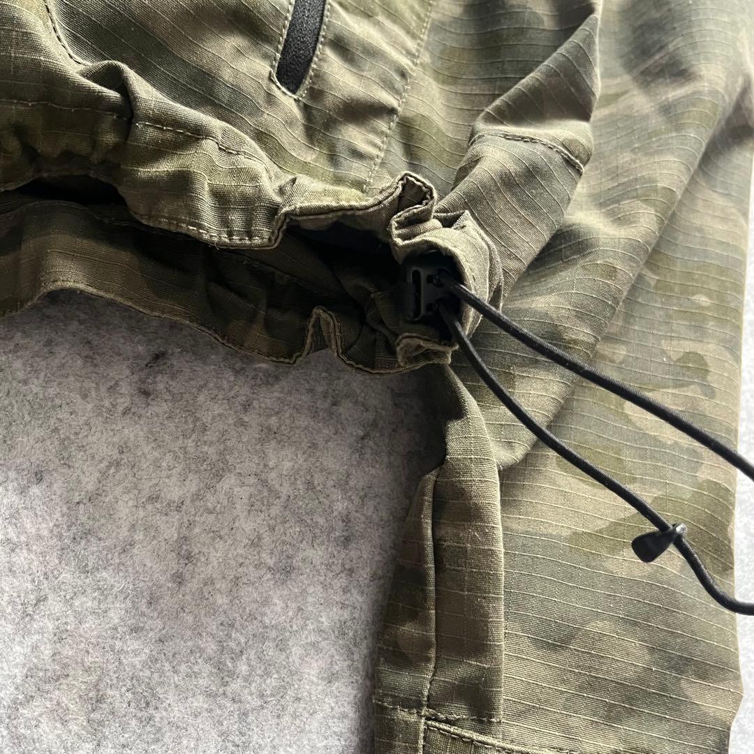 迷彩柄 リップストップ ドローコード フーディー ジャケット テック系