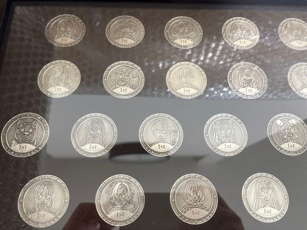 にじさんじ1周年記念メダル　65種コンプリートセット（額縁付き）