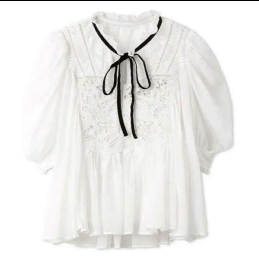 美品】SNIDEL スナイデル エンブロイダリーブラウス MIX