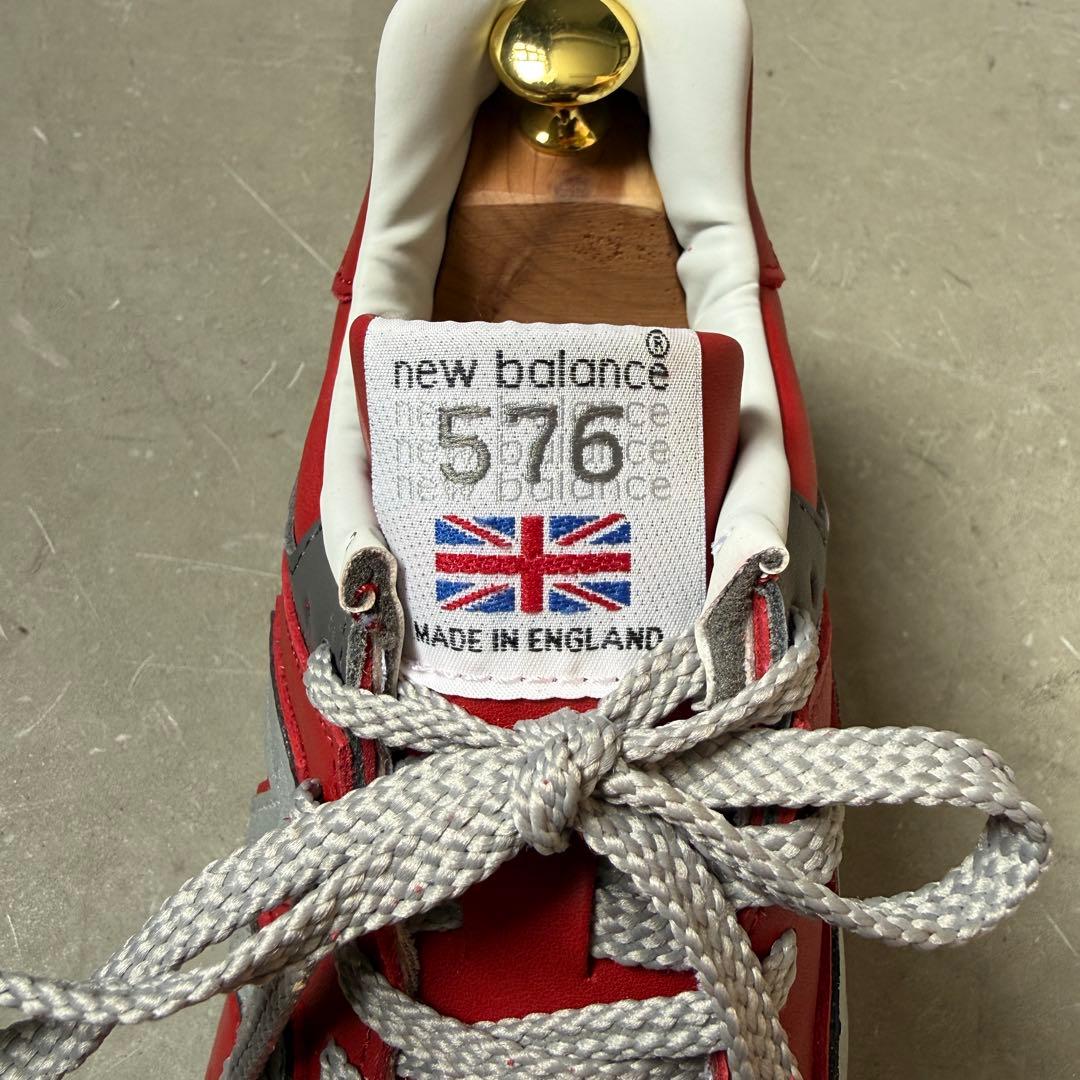 ニューバランス M576RED レッド 27.0cm US9 本革 イギリス製