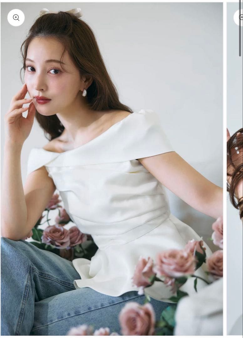 Polaura ロマンティックサテンぺプラムトップス - メルカリ