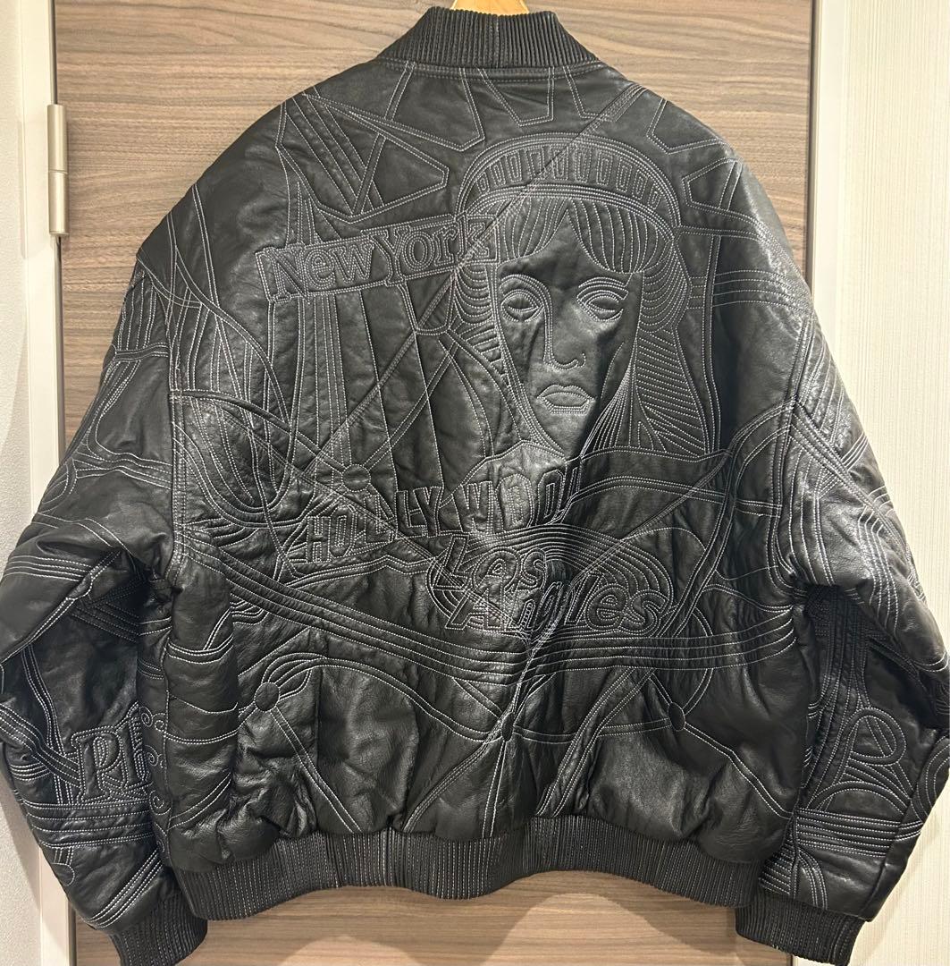レア 刺繍 レザージャケット 自由の女神 pelle pelle ペレペレ - メルカリ